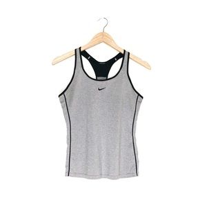 Nike Gray Racerback Tank Top with Swoosh